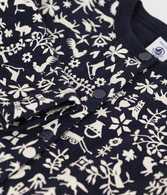 Vest in doorgestikte tubic met print voor meisjes blauw SMOKING/ AVALANCHE