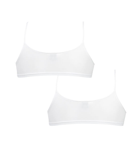 Set brassières voor meisjes wit LOT