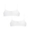 Set brassières voor meisjes wit LOT