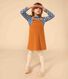 Robe salopette en bouclette velours enfant fille