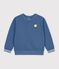 Sweatshirt enfant en coton uni bleu