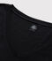 Tee-shirt L'ICONIQUE col V en coton Femme noir NOIR
