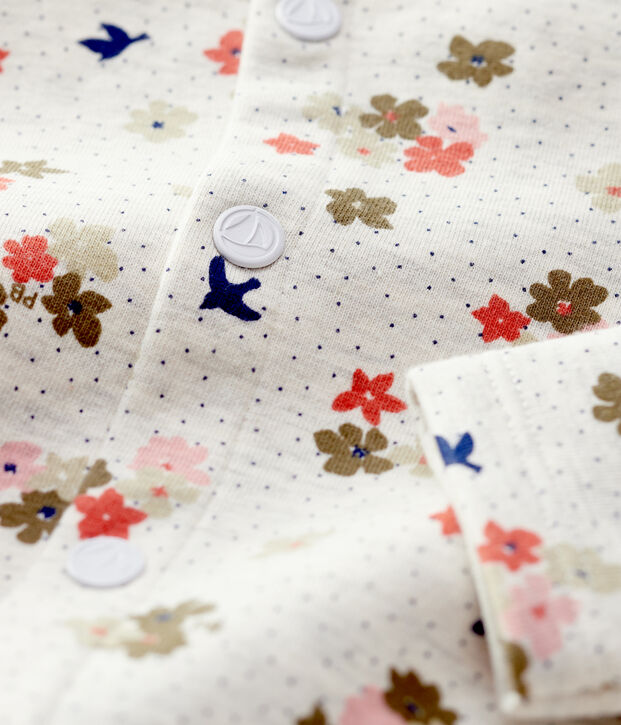 Katoenen cardigan baby. beige/multicouleur