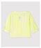 Blouse à rayures jaunes bébé en popeline de coton biologique jaune JAUNE/blanc MARSHMALLOW