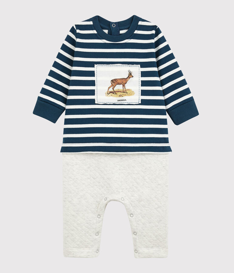 Combinaison longue Petit Bateau x Deyrolle bleu/multicouleur