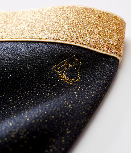 Legging met pailletten voor babymeisjes blauw SMOKING/geel DORE