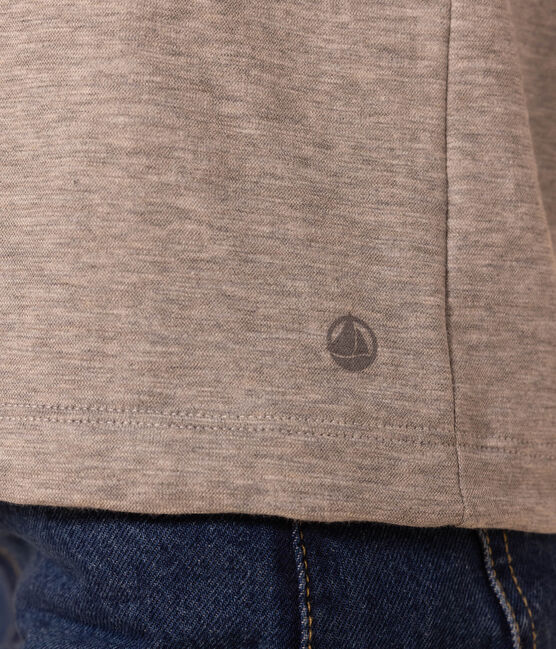 LE DROIT, katoenen T-shirt voor dames met ronde hals grijs CHATON CHINE