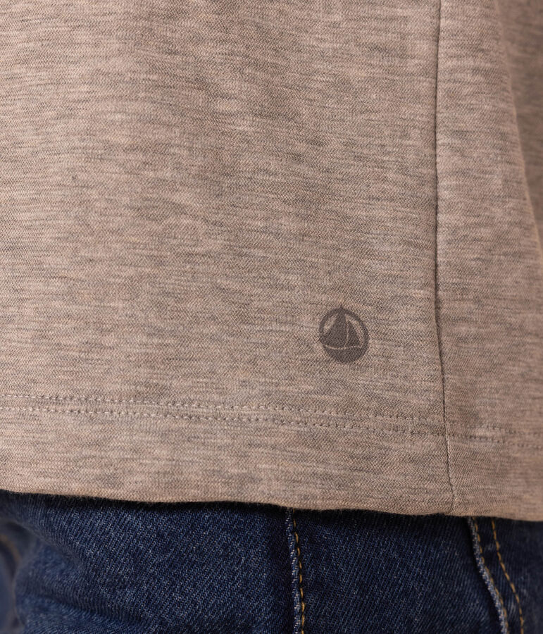 LE DROIT, katoenen T-shirt voor dames met ronde hals grijs