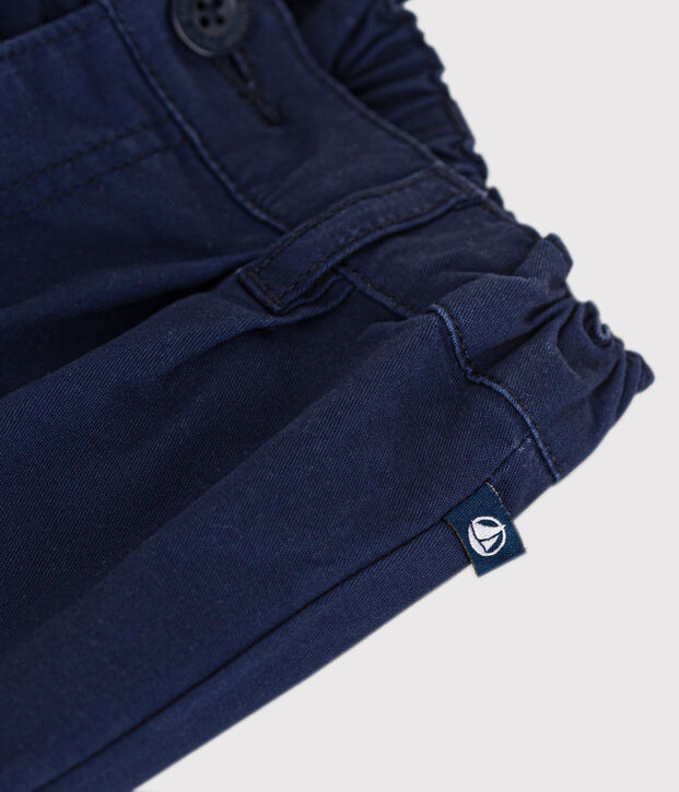 Pantalon en serge b&eacute;b&eacute; bleu fonc&eacute;