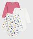 Setje van katoenen body's met lange mouw en print voor baby's