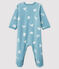 Fluwelen yeti slaappakje babyjongen blauw BRUME/ MARSHMALLOW