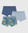 Lot de boxers enfant en coton &agrave; ceinture collet&eacute;e imprim&eacute; variante 1