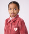 Effen fluwelen kinderhemd roze