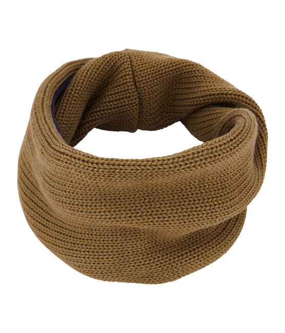 Snood enfant en tricot doublé marron BRINDILLE