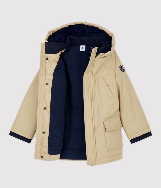 Parka coton enduit enfant garçon beige JERRYCAN