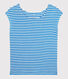 T-shirt en lin rayé Femme
