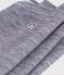 Kinderlegging van wol en katoen met strepen blauw SOIR/ MARSHMALLOW