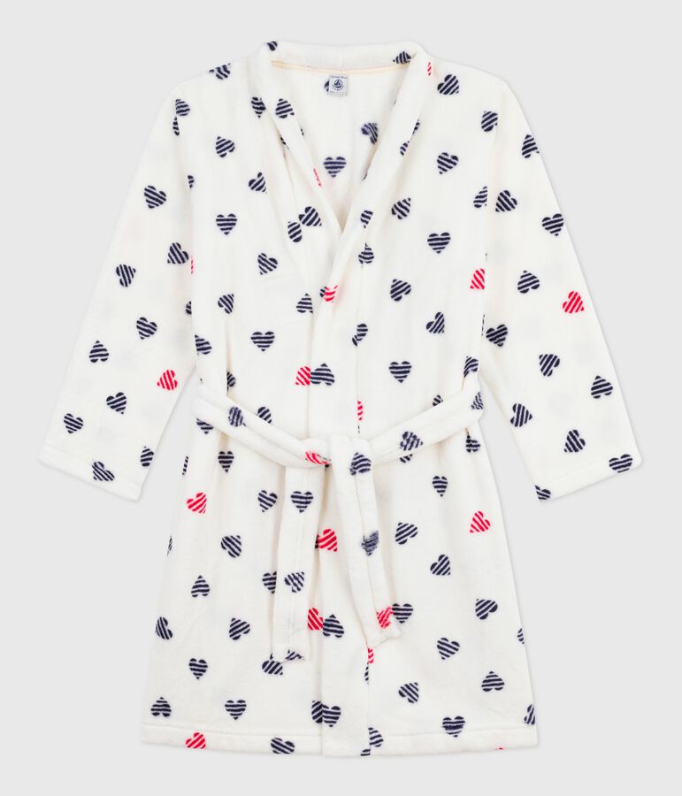 Kamerjas van fleece met print voor kinderen wit/multicouleur