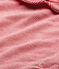 Body bébé fille à col rayé rouge TERKUIT/blanc MARSHMALLOW
