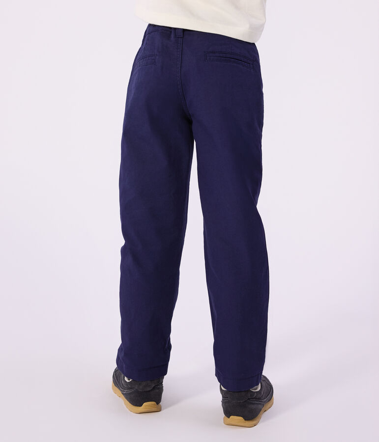 Pantalon enfant en coton bleu