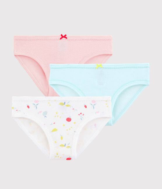 Set van 3 slipjes van biologisch katoen voor meisjes, met fruitprint variante 1