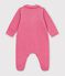 Pyjama b&eacute;b&eacute; en velours avec col uni rose