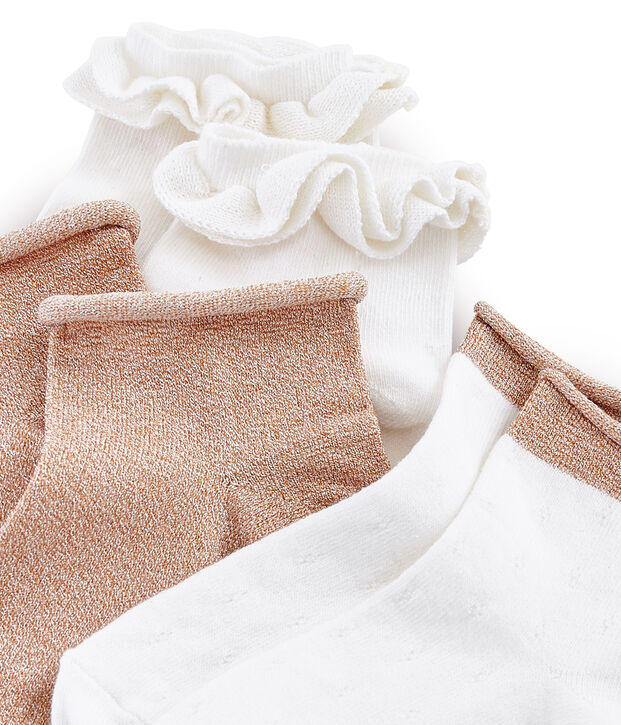 Doos met 3 paar meisjessokken multicouleur