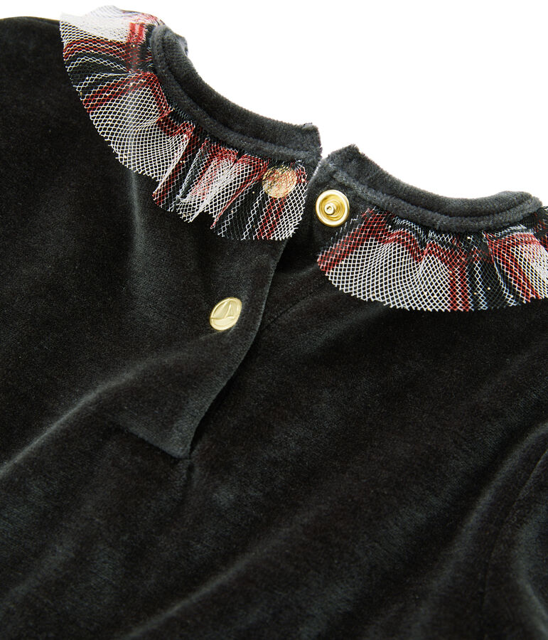 Robes manches courtes enfant fille noir NOIR/blanc MULTICO