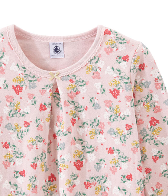 Meisjesnachthemd roze JOLI/wit MULTICO