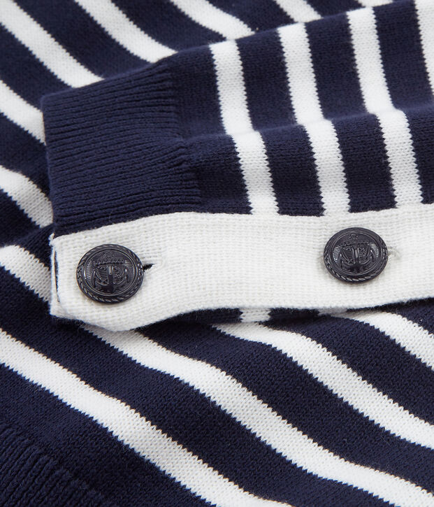 Trui vrouwen blauw/wit