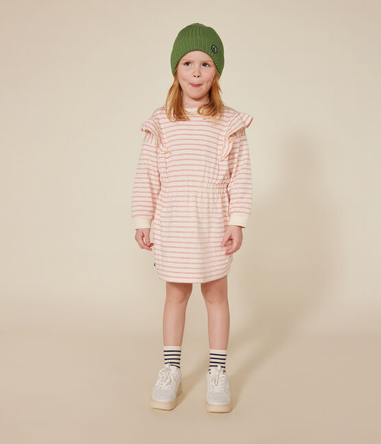 Meisjesjurk met lange mouwen van tubic roze AVALANCHE/ ROSELINE