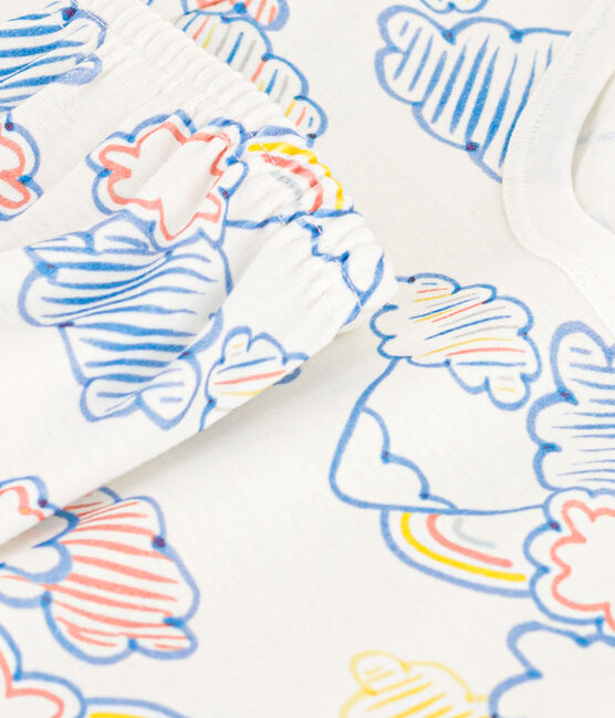 Pyjama short en coton imprimé arc-en-ciel enfant blanc MARSHMALLOW/blanc MULTICO