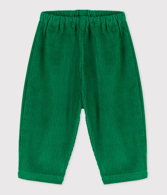Pantalon bébé en velours grosses côtes MATCHA