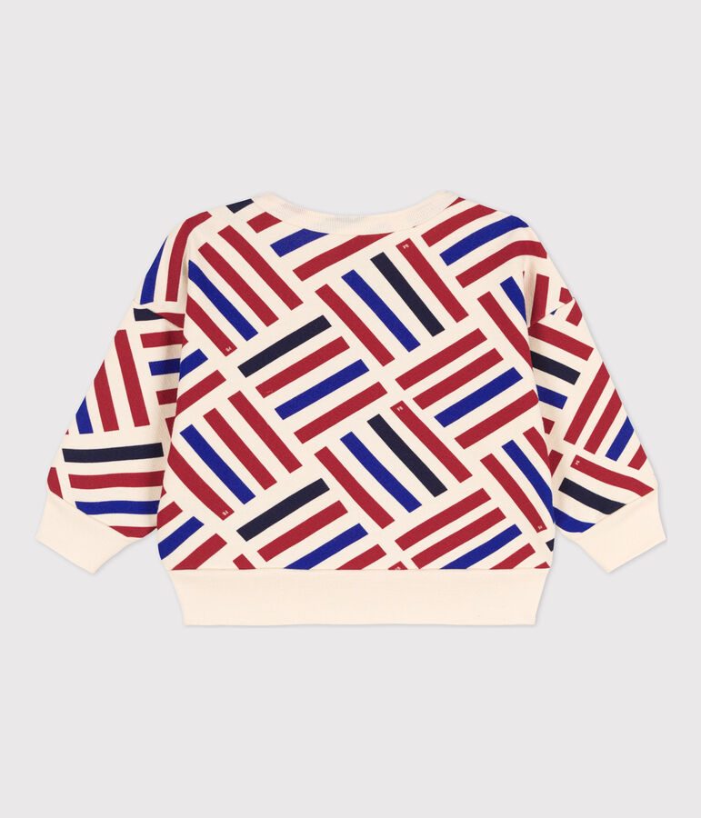 Hoodie in molton met grafische print voor baby's wit AVALANCHE/ MULTICO