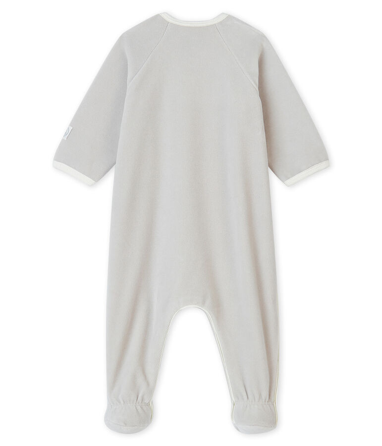 Fluwelen kattenslaappakje baby grijs/blauw