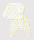 Ensemble 2 pièces imprimé soleil en tubique bio bébé