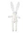 Doudou lapin bébé mixte imprimé blanc LAIT/blanc MULTICO