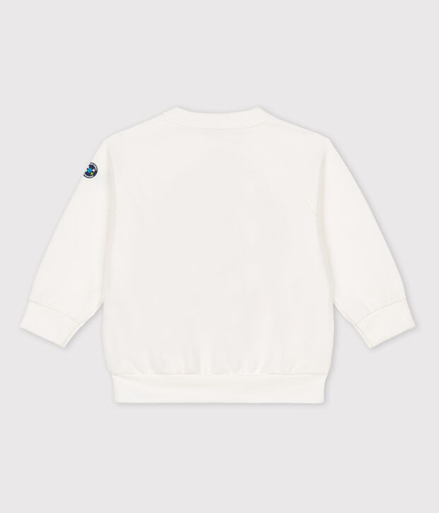 Sweatshirt voor baby's Petit Bateau x Water Family wit