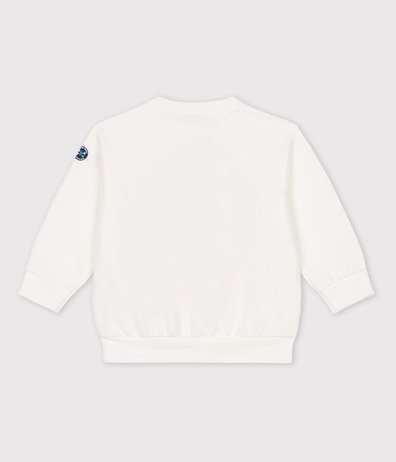 Sweatshirt B&eacute;b&eacute; Petit Bateau x Water Family blanc MARSHMALLOW