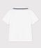 Polo manches courtes en jersey enfant garçon blanc MARSHMALLOW