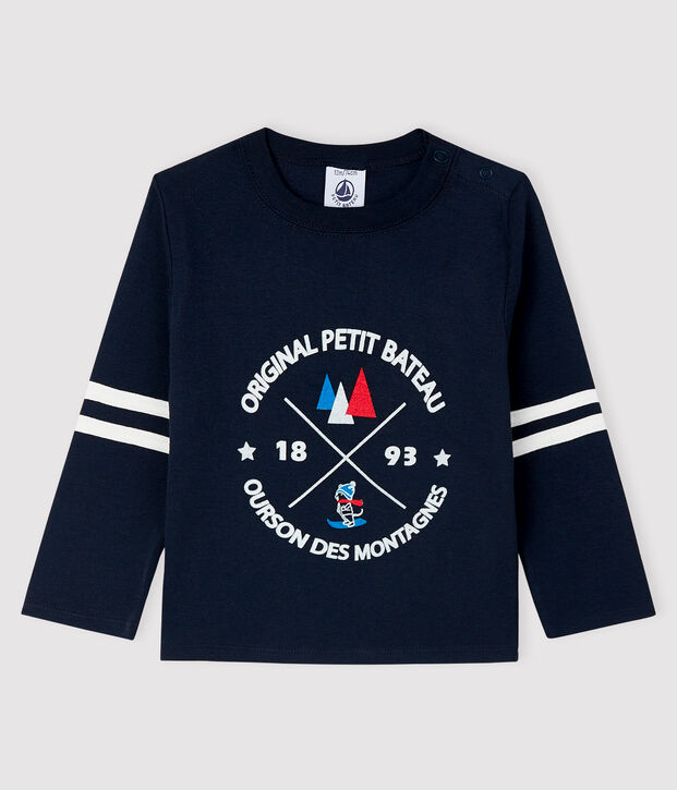 Tee-shirt b&eacute;b&eacute; gar&ccedil;on bleu marine