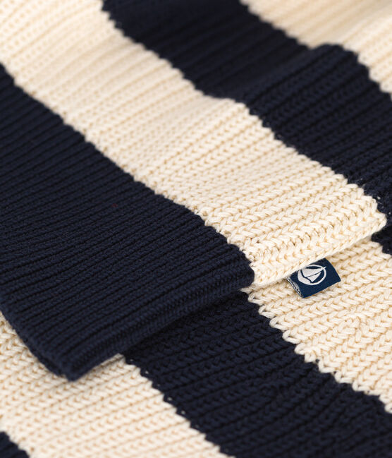 Pull en coton femme bleu SMOKING/ AVALANCHE