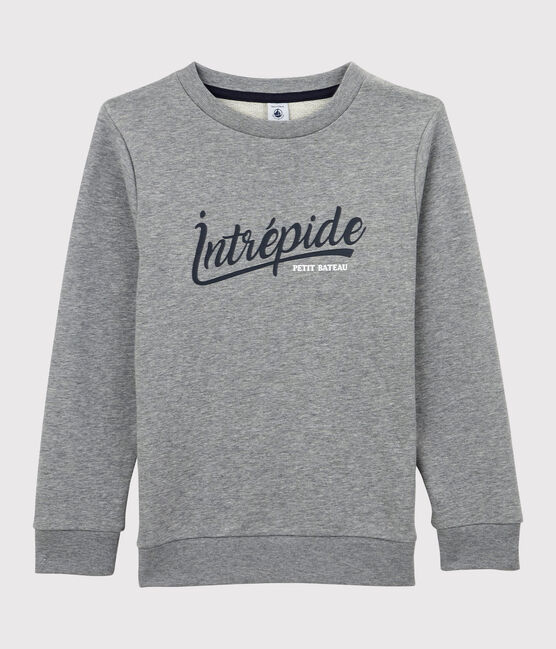 Sweatshirt en molleton enfant garçon gris SUBWAY CHINE