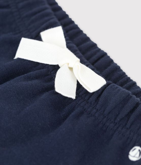 Gestreepte broek in dikke jersey voor baby's blauw SMOKING
