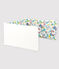 Geribde stootrand bed met jungle print voor baby meisje wit MARSHMALLOW/wit MULTICO
