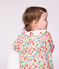Katoenen babyjurkje met lange mouwen en bloemenprint wit/multicouleur
