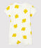 Korte babypakje met plantenprint in katoen wit MARSHMALLOW/ ORGE