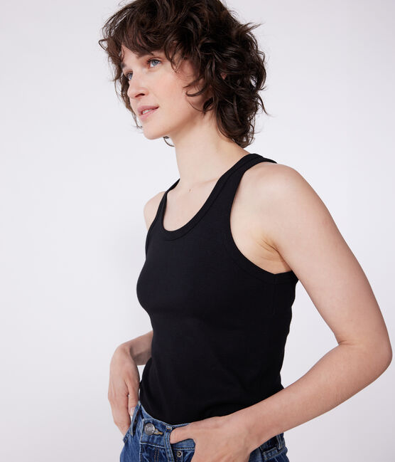 Débardeur l'Iconique en coton femme noir BLACK