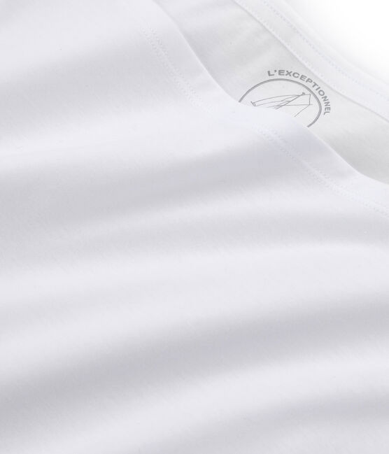 Dames-t-shirt met korte mouwen uit sea island katoen wit ECUME