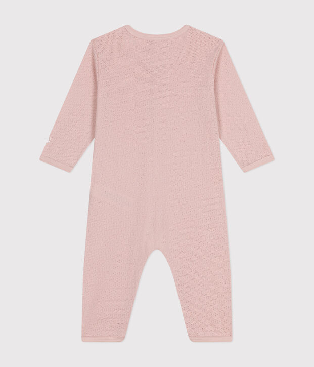 Katoenen babypyjama zonder voetjes roze